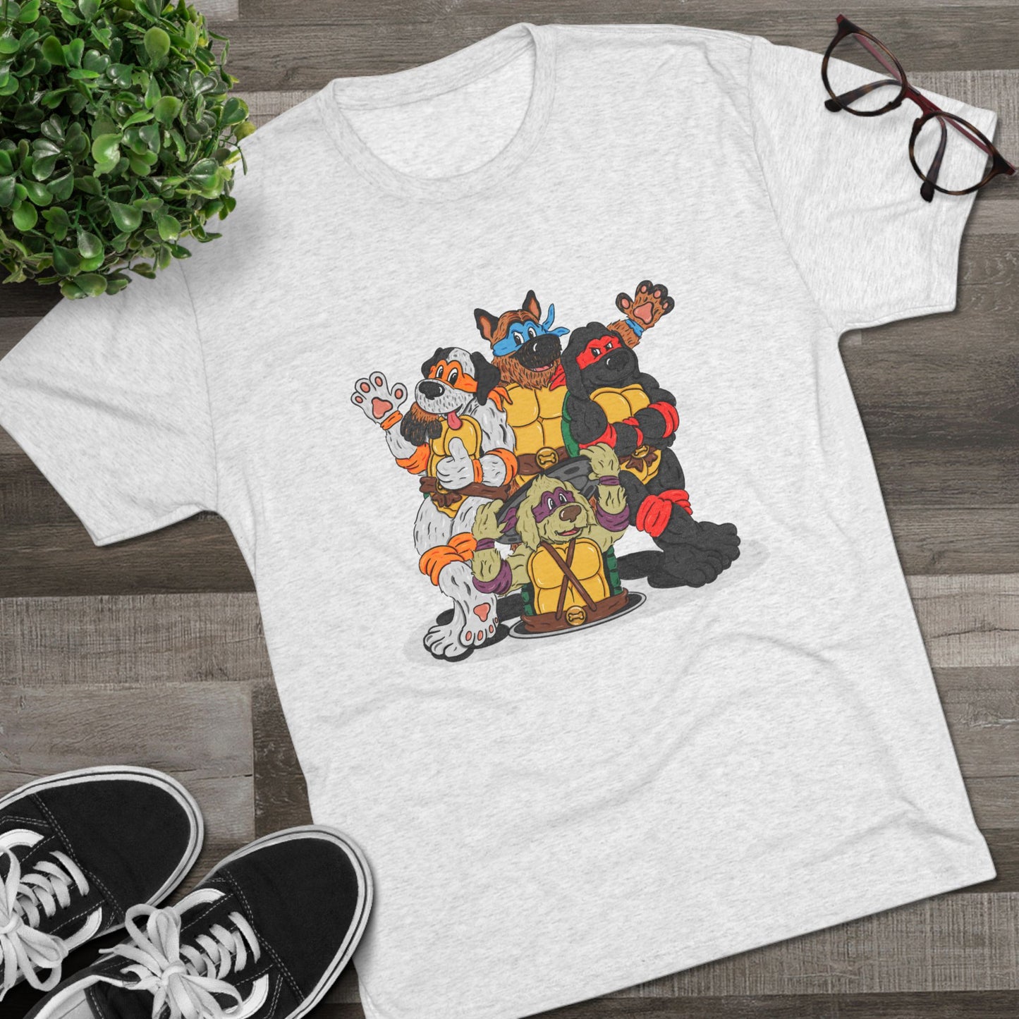 Teenage Mutant Ninja Doggos tri-blend tee