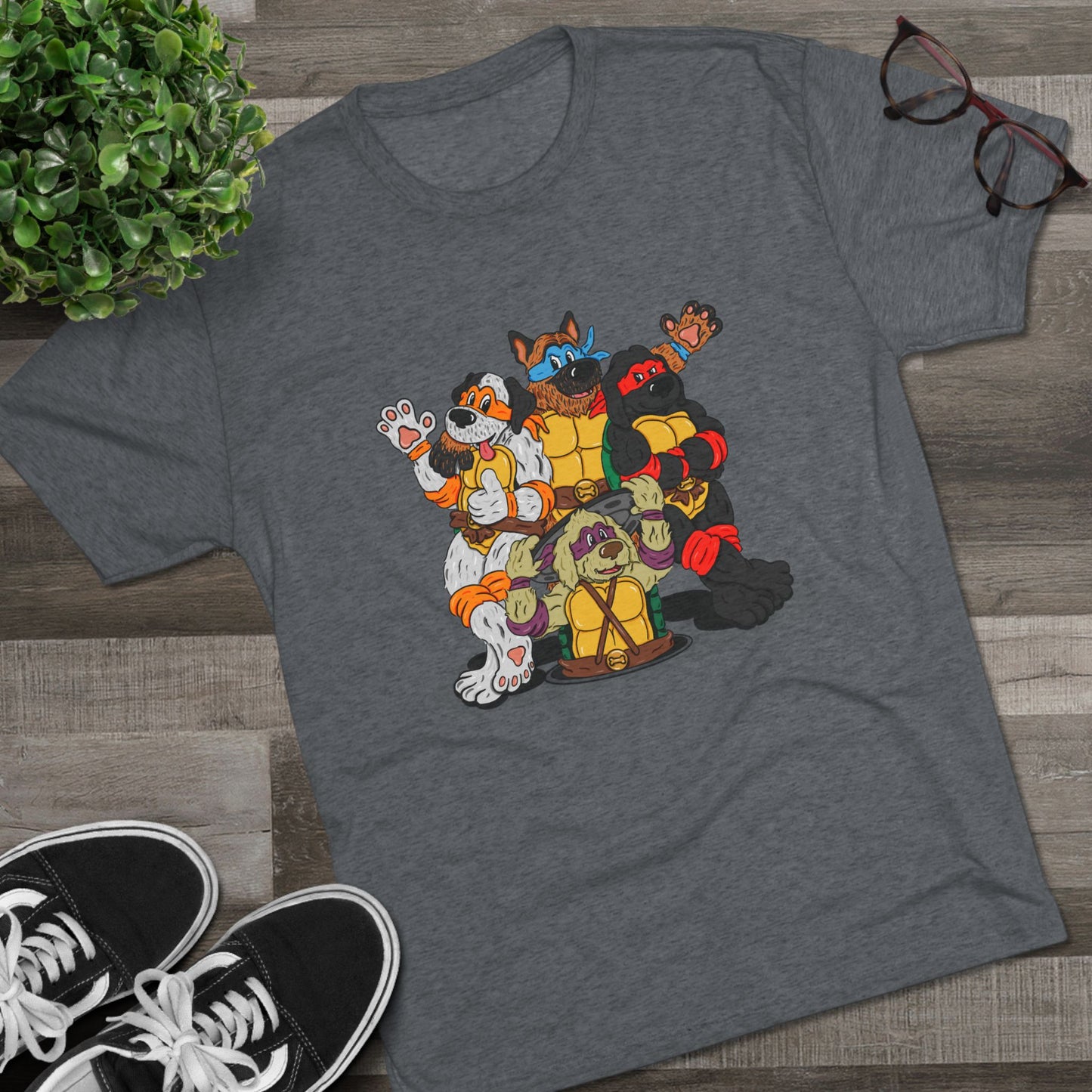 Teenage Mutant Ninja Doggos tri-blend tee
